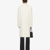 Donne Givenchy Giacche E Cappotti | Cappotto In Lana Con Dettagli In Raso Avorio