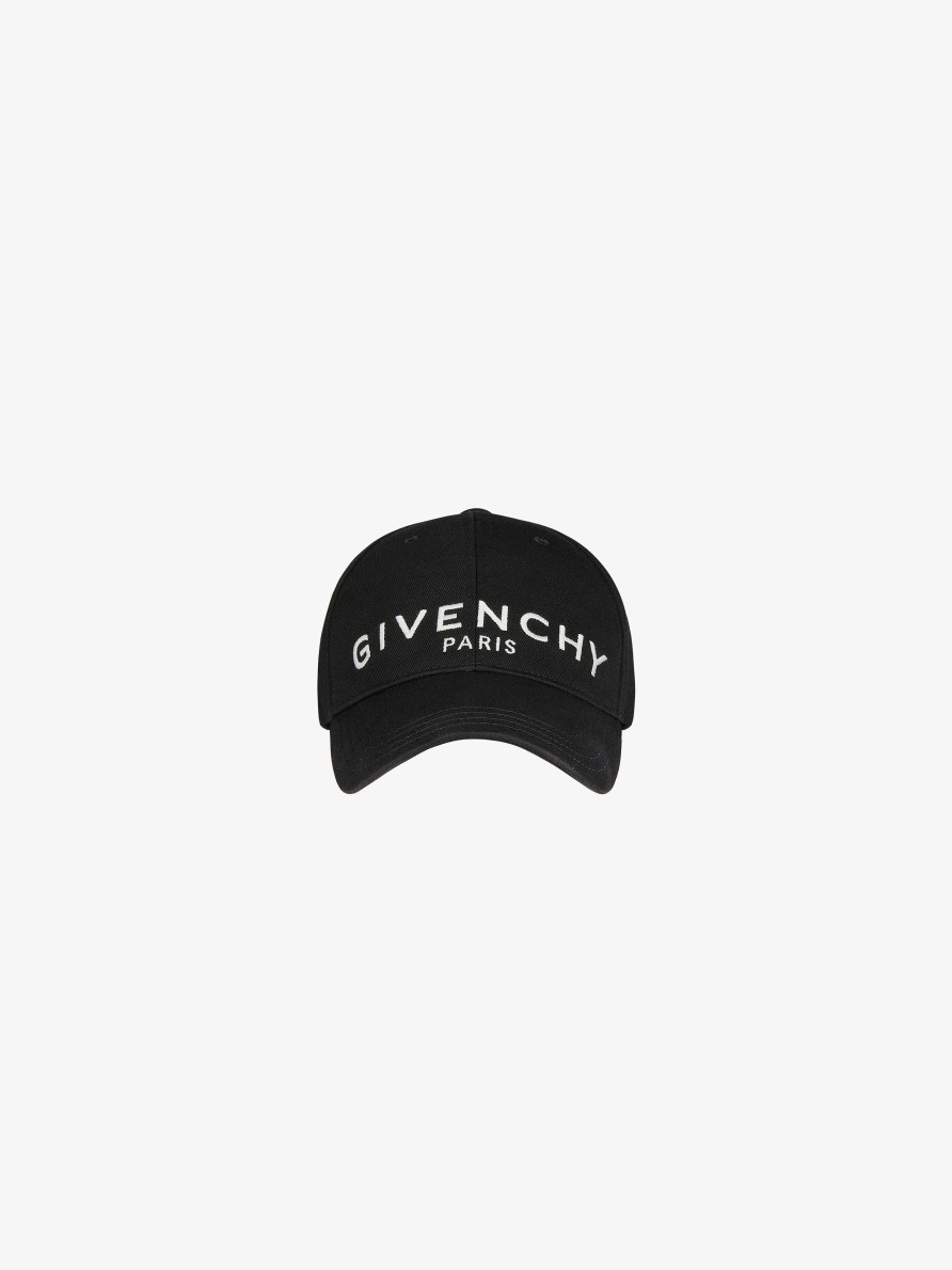 Uomini Givenchy Berretti E Berretti | Berretto Ricamato Givenchy Paris Nero