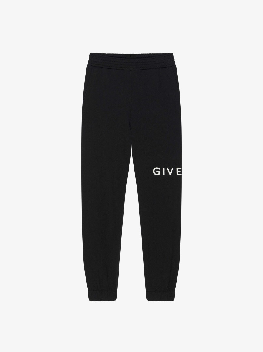 Donne Givenchy Pantaloni | Pantaloni Jogger Slim Fit Di Givenchy Archetype In Pile Nero