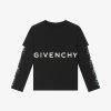 Uomini Givenchy Ragazzo (Da 4 A 12 Anni) | T-Shirt Oswald Sovrapposta In Cotone Nero