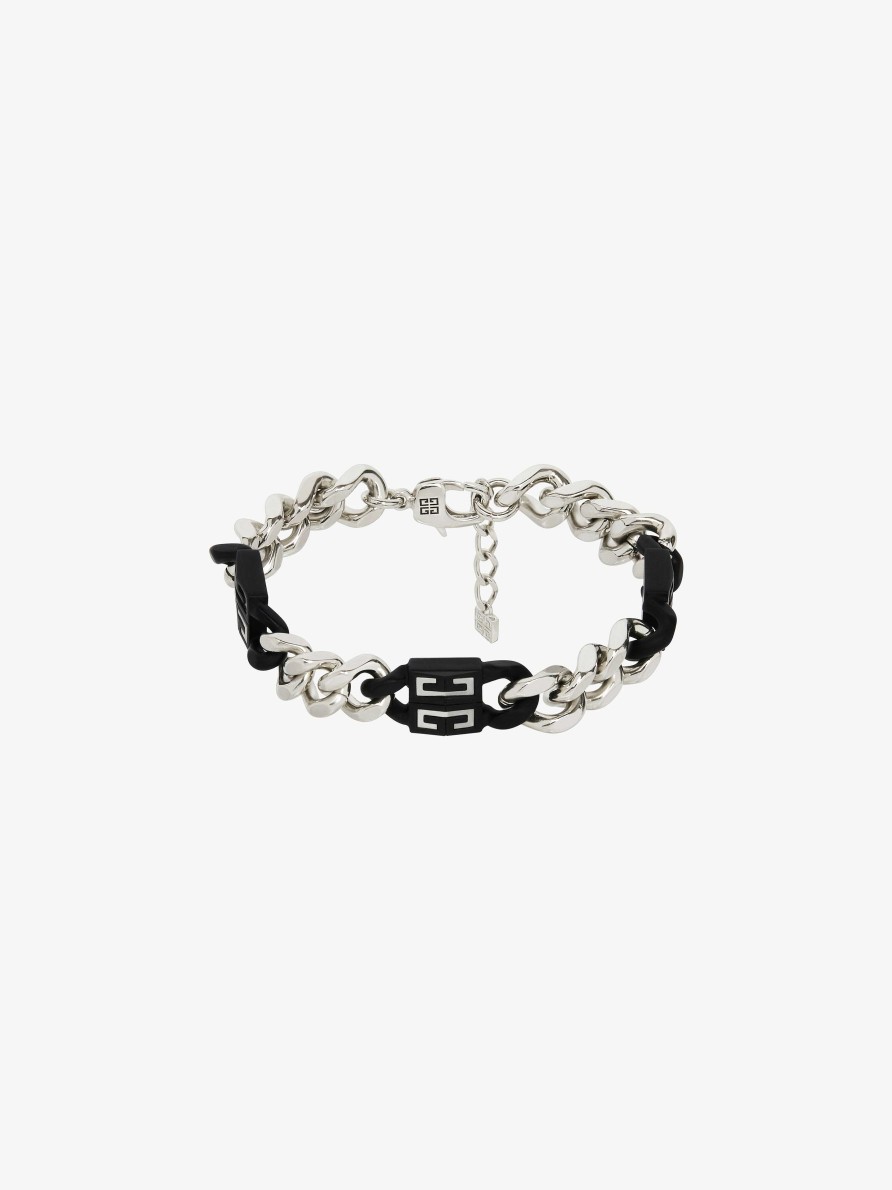 Uomini Givenchy Gioielleria | Bracciale 4G In Metallo Nero/Argento