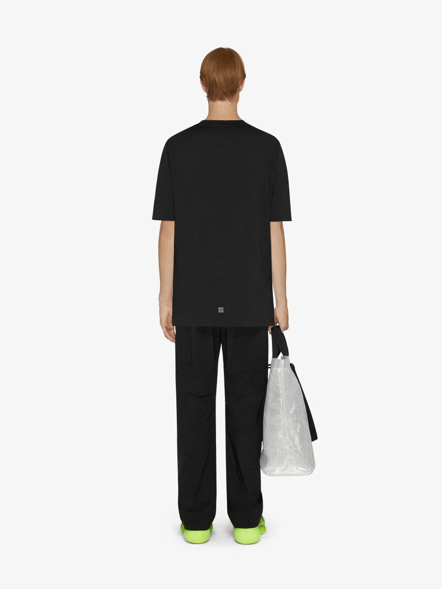 Uomini Givenchy Magliette | T-Shirt Oversize Di Givenchy Archetype In Cotone Nero