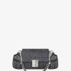 Donne Givenchy 4G | Borsa Piccola 4G In Ricamo In Lurex Con Catena Grigio Scuro