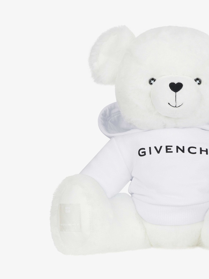 Uomini Givenchy Ragazzo (Da 4 A 12 Anni) | Orsetto Di Peluche Di Givenchy In Pelliccia Sintetica Bianco