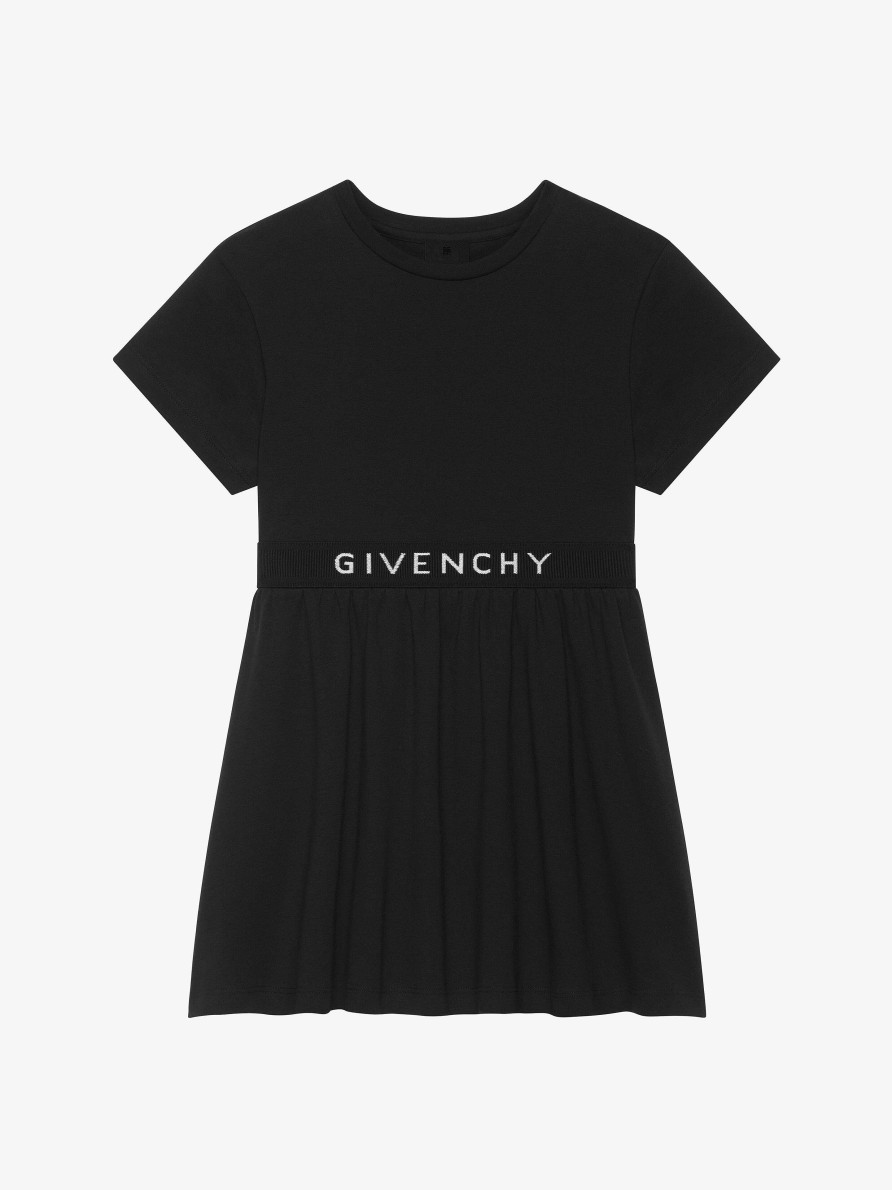 Donne Givenchy Ragazza (Da 4 A 12 Anni) | Abito In Cotone Nero