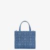 Donne Givenchy Borsa G | Borsa Shopping Mini G-Tote In Denim 4G Blu Medio