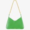 Donne Givenchy Borse A Tracolla | Borsa Piccola Ritagliata In Pelle Lucida Con Catena Assenzio Verde