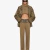 Donne Givenchy Capispalla E Giubbotti | Giubbotto Bomber Oversize Con Cappuccio Verde Scuro