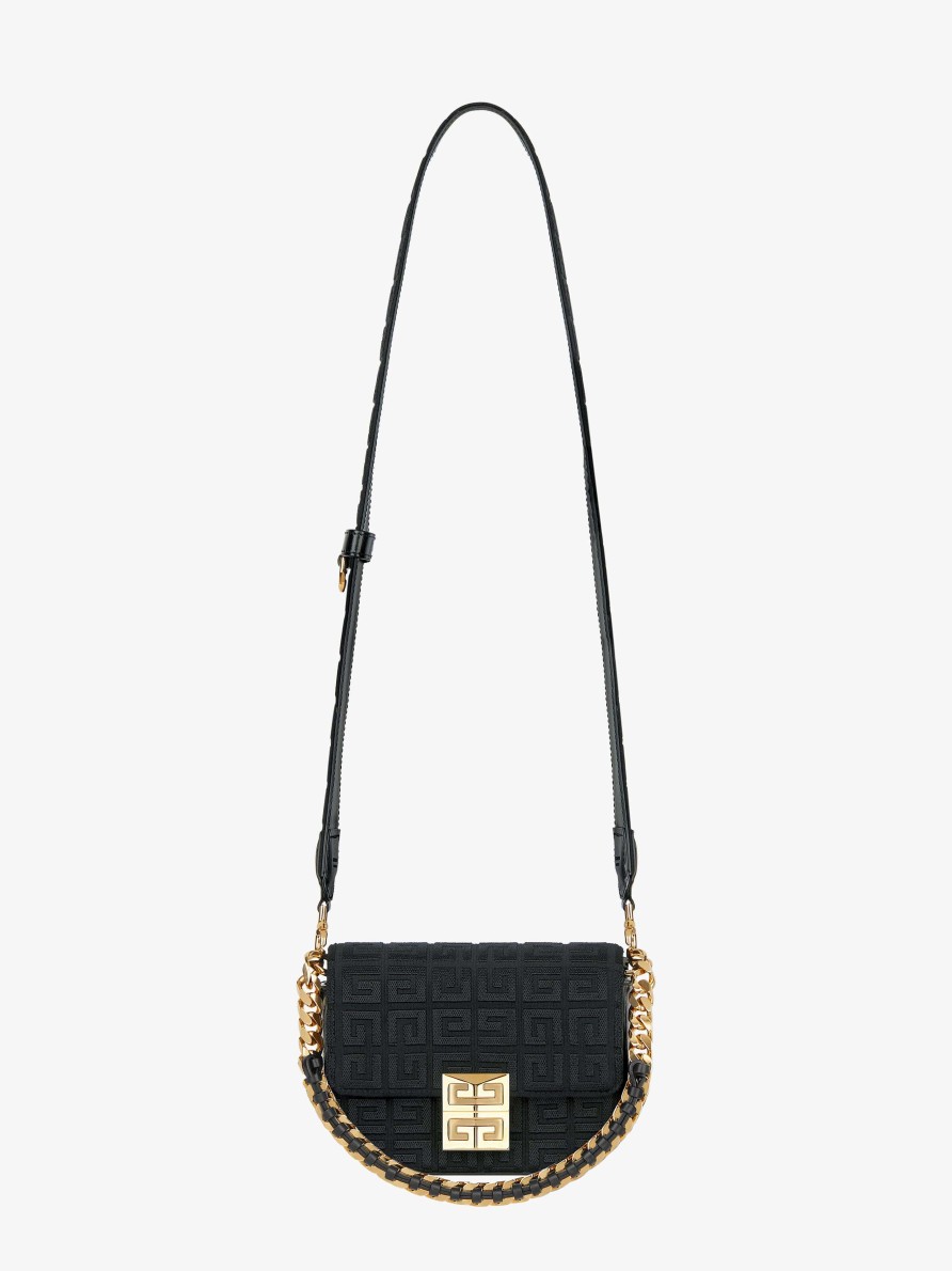 Donne Givenchy 4G | Borsa 4G Piccola Con Ricamo 4G Con Catena Nero