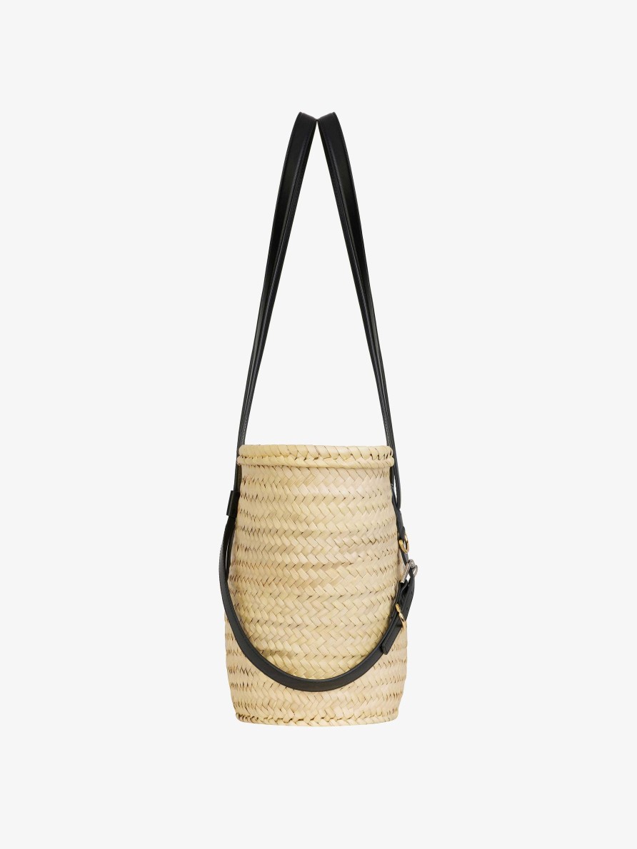 Donne Givenchy Voi | Borsa Basket Media Voyou In Rafia Nero