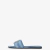 Donne Givenchy Ciabatte E Sandali | Mules 4G In Denim Lavato Blu Medio