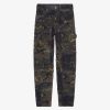 Uomini Givenchy Pantaloni | Jeans Carpenter Camo In Denim Destroyed Effetto Boro Marrone/Cachi