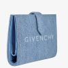 Donne Givenchy Piccola Pelletteria | Portafoglio G-Cut In Denim Blu Medio