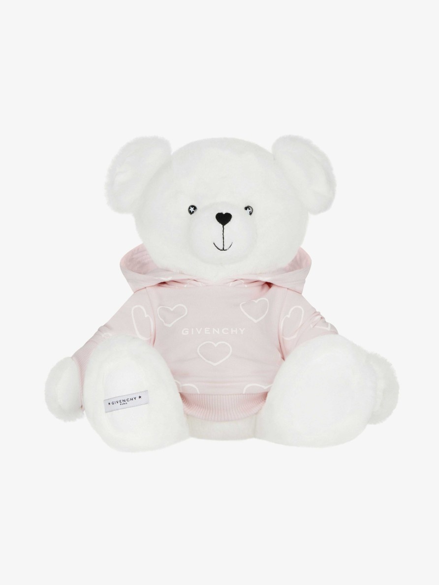 Uomini Givenchy Ragazzo (Da 4 A 12 Anni) | Orsetto Di Peluche Di Givenchy Bianco/Rosa