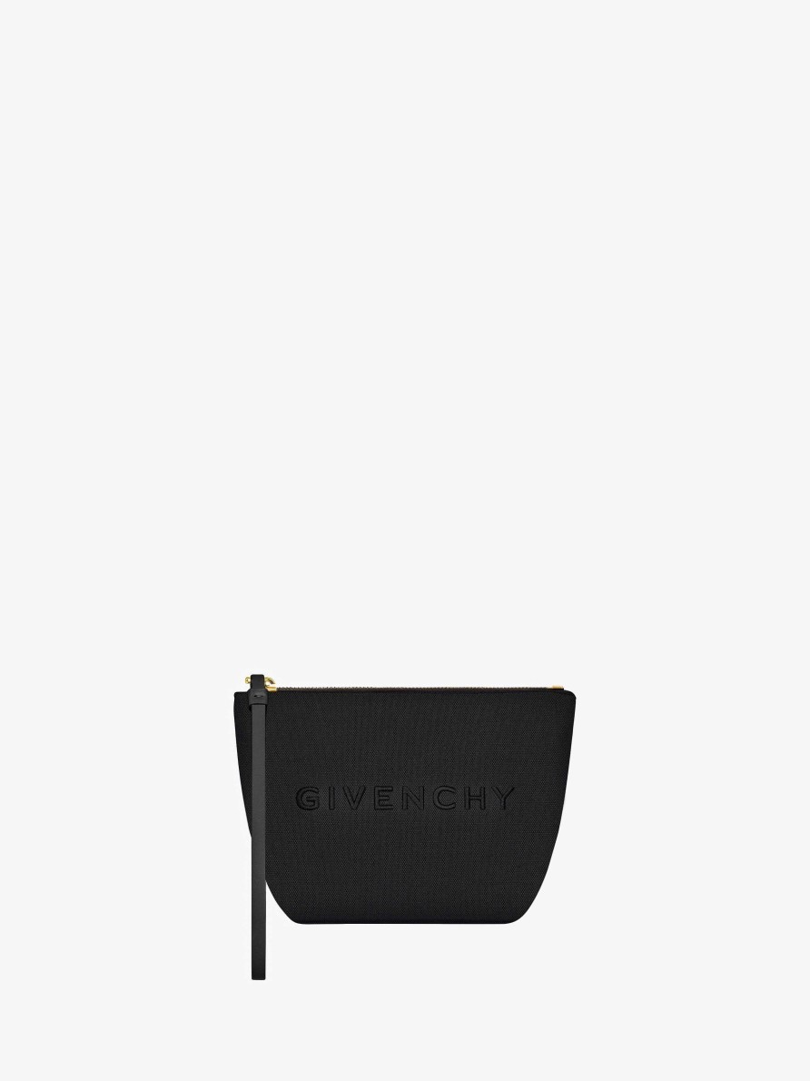 Donne Givenchy Piccola Pelletteria | Mini Pochette Givenchy In Tela Nero