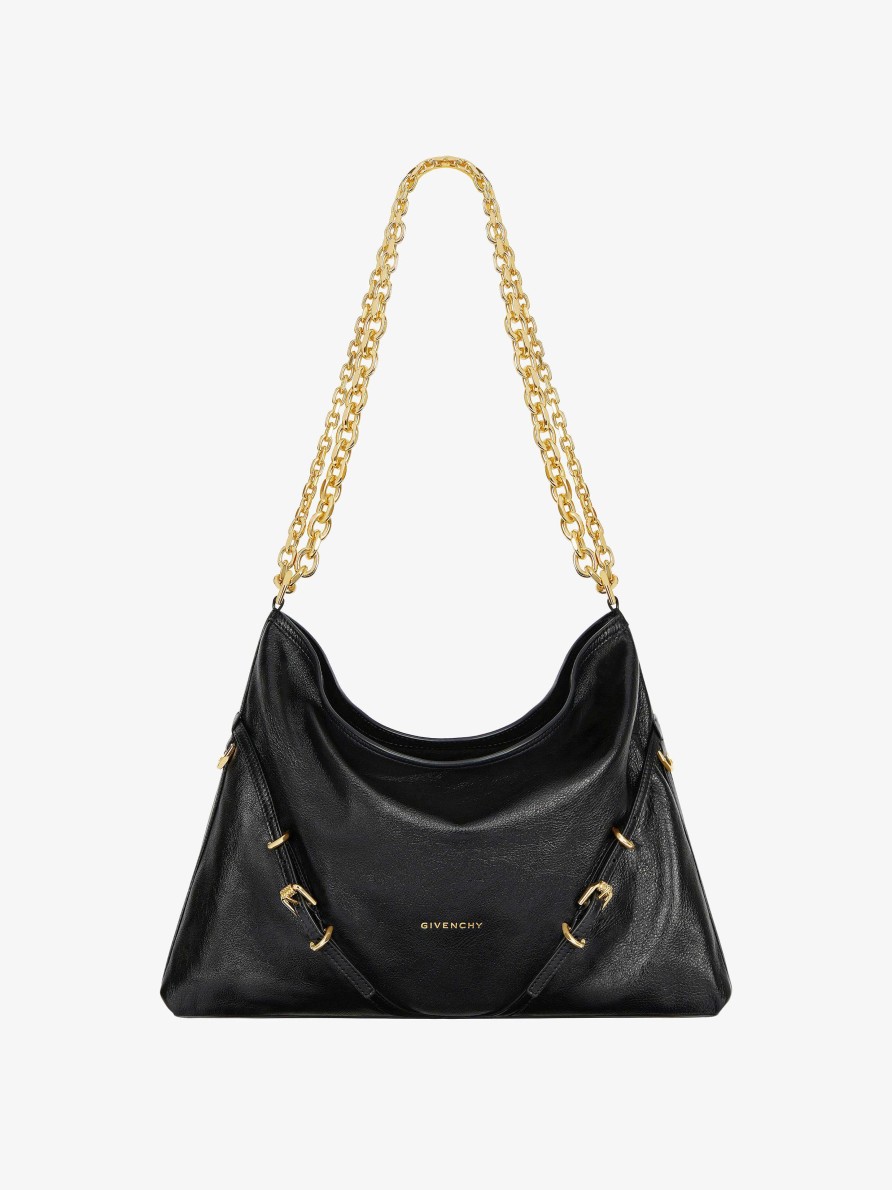 Donne Givenchy Voi | Borsa Media Con Catena Voyou In Pelle Nero