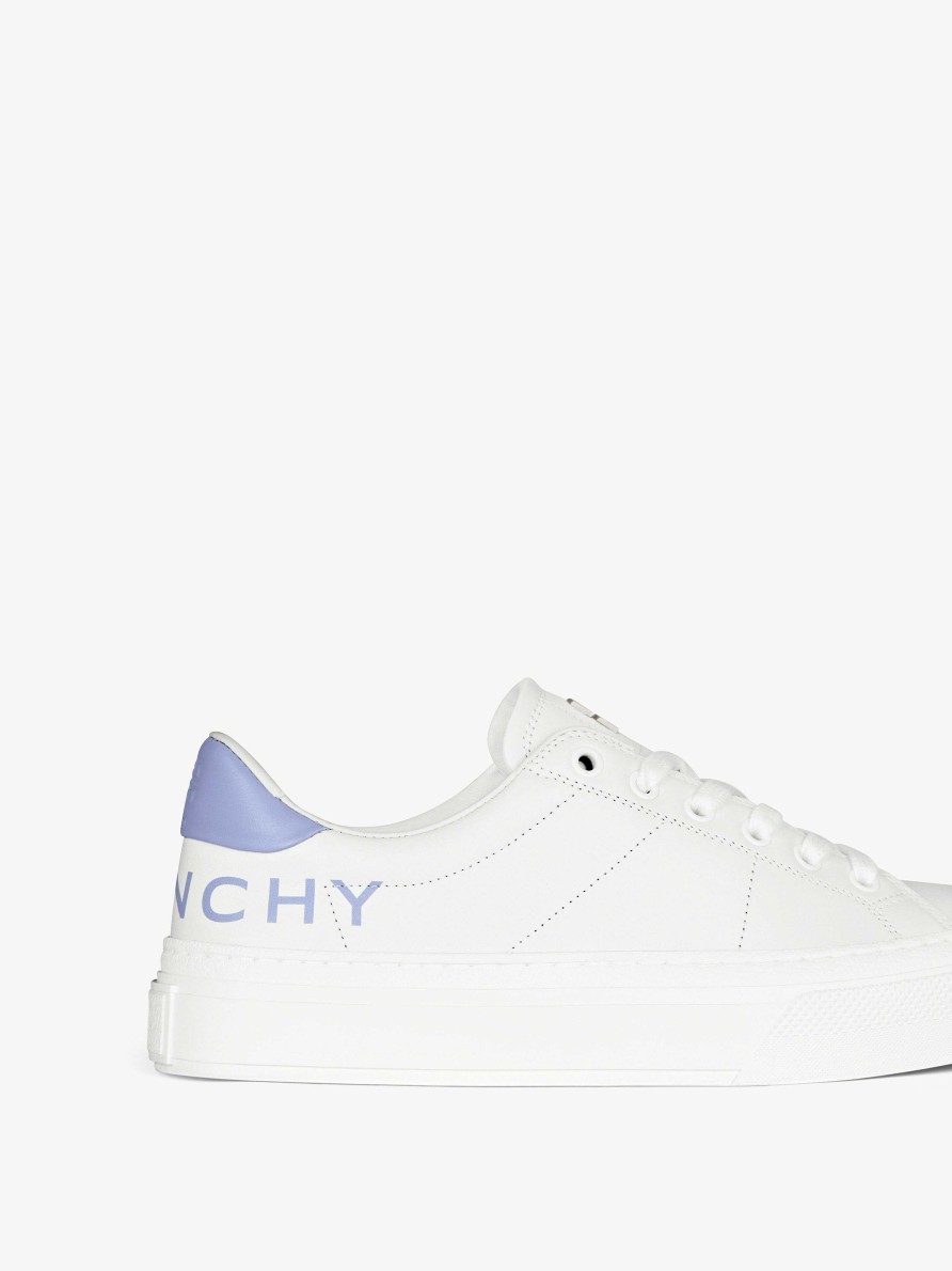 Donne Givenchy Scarpe Da Ginnastica | Sneakers City Sport Di Givenchy In Pelle Bianco/Lilla