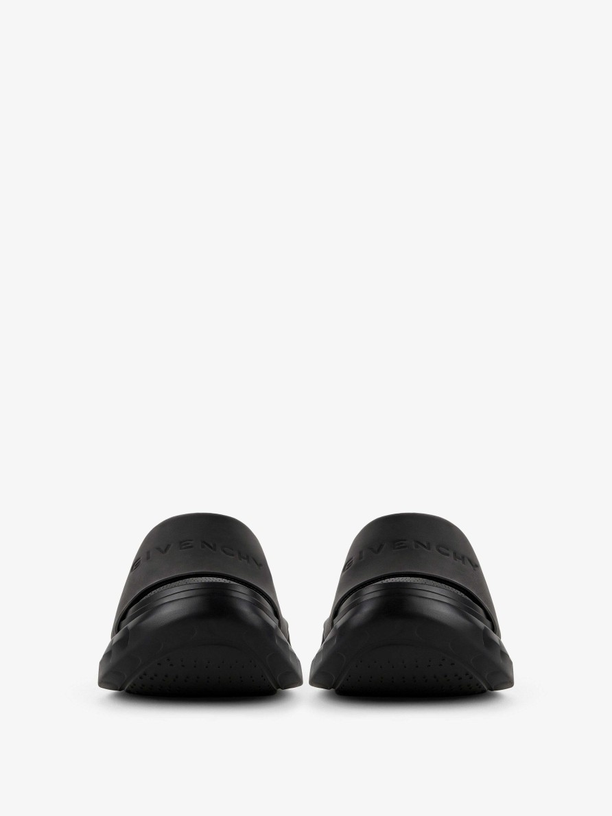 Donne Givenchy Ciabatte E Sandali | Sandali Con Zeppa Marshmallow In Pelle Nero