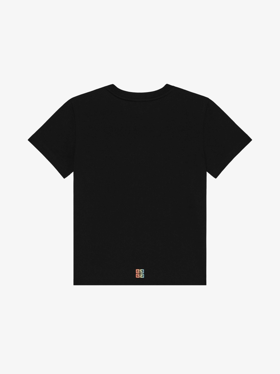 Uomini Givenchy Ragazzo (Da 4 A 12 Anni) | T-Shirt In Jersey Ricamato Nero