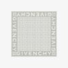 Donne Givenchy Sciarpe | Quadrato Givenchy 4G In Seta Grigio Chiaro