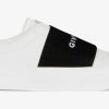 Uomini Givenchy Scarpe Da Ginnastica | Sneakers City Sport In Pelle Con Cinturino Givenchy Bianco Nero