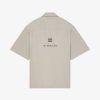 Uomini Givenchy Camicie | Camicia Hawaiana Boxy Fit Di Givenchy In Cotone Grigio Pietra