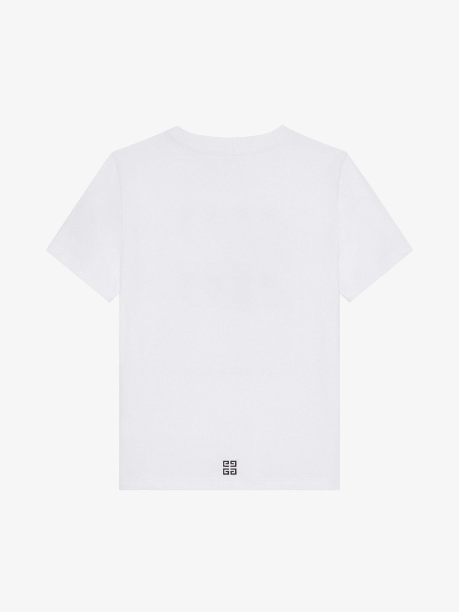 Uomini Givenchy Ragazzo (Da 4 A 12 Anni) | T-Shirt 4G Stelle In Cotone Bianco