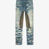 Uomini Givenchy Denim | Jeans In Denim Destroyed E Fustagno Blu Medio