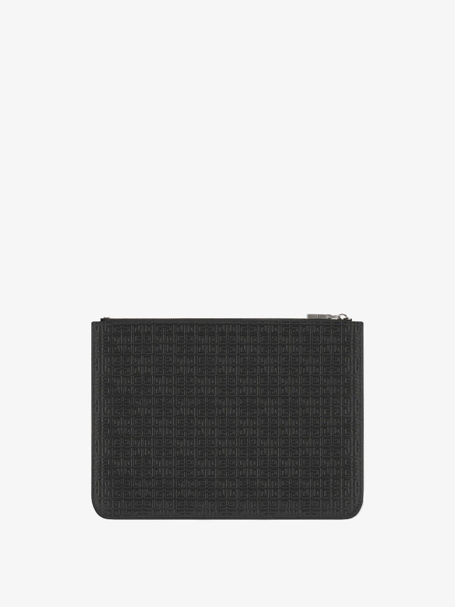 Uomini Givenchy Piccola Pelletteria | Marsupio Da Viaggio Givenchy In Pelle Micro 4G Nero