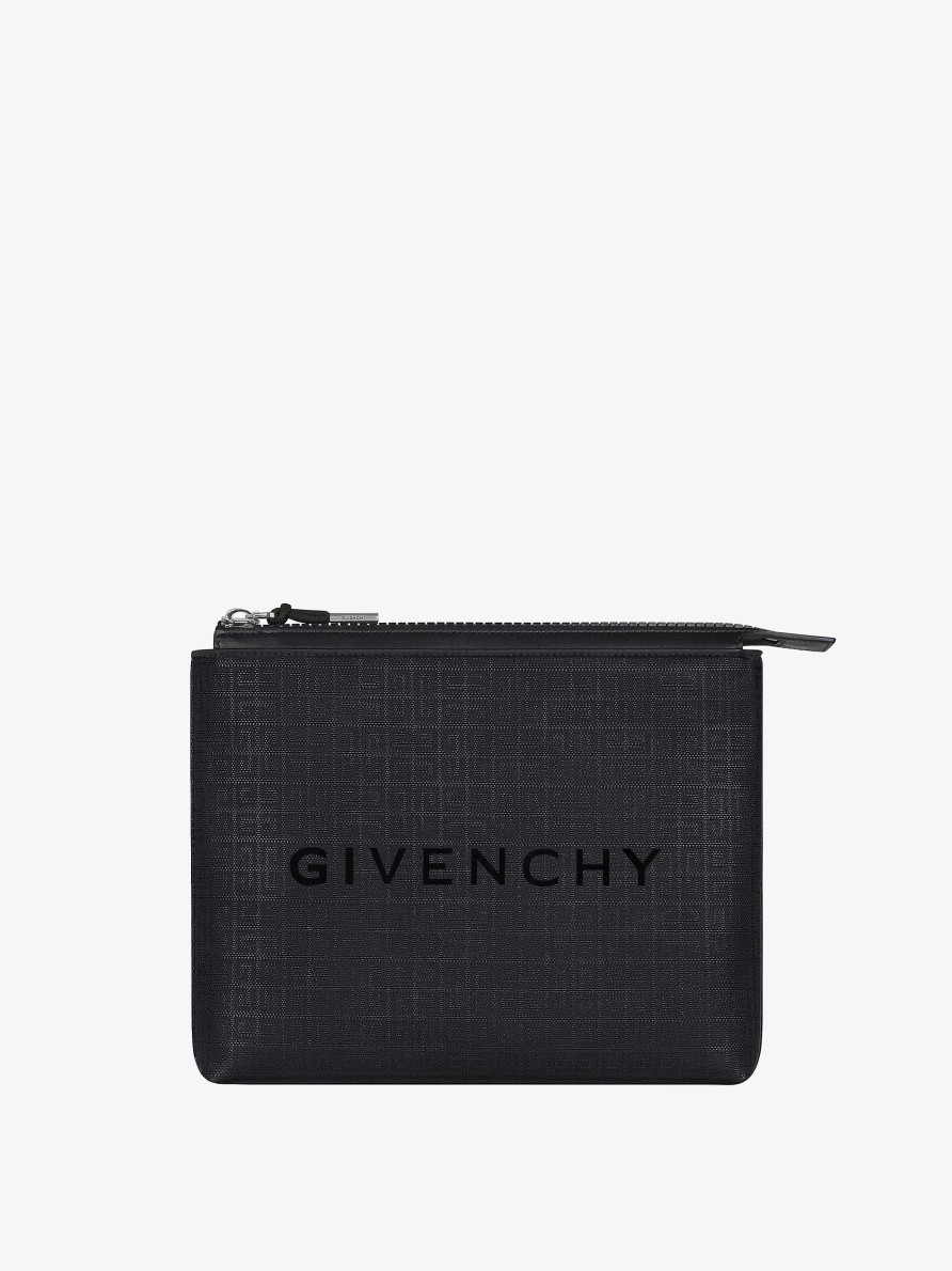 Uomini Givenchy Piccola Pelletteria | Marsupio Da Viaggio Givenchy In Nylon 4G Nero