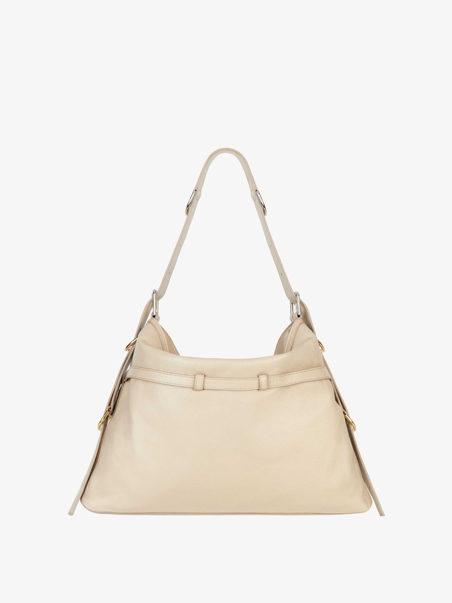 Donne Givenchy Voi | Borsa Voyou Media In Pelle Beige Naturale