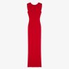 Donne Givenchy Vestiti | Abito In Maglia Con Schiena Scoperta Papavero Rosso