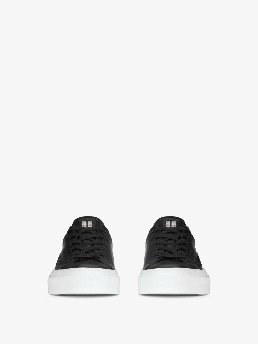 Uomini Givenchy Scarpe Da Ginnastica | Sneakers City Sport In Pelle Givenchy Nero