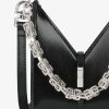 Donne Givenchy Borse Mini E Micro | Borsa In Pelle Micro Ritagliata Con Catena Nero