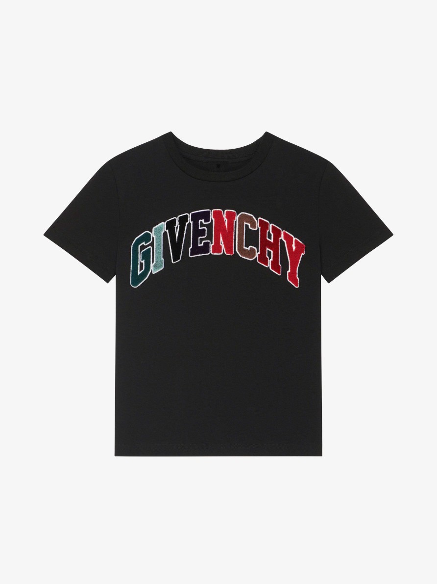 Uomini Givenchy Ragazzo (Da 4 A 12 Anni) | T-Shirt College Di Givenchy In Cotone Nero