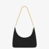 Donne Givenchy Borse A Tracolla | Borsa Piccola A Forma Di Luna In Tela Con Catena Nero