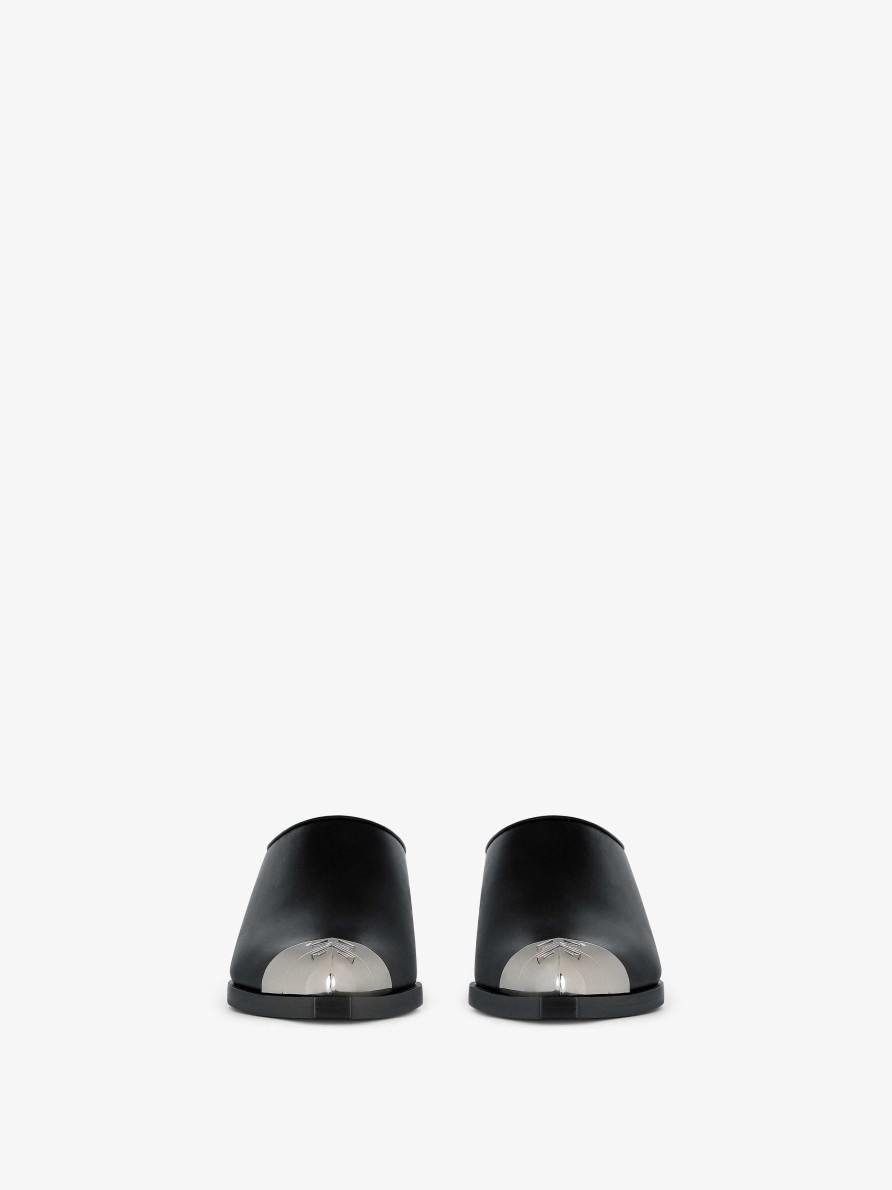 Donne Givenchy Ciabatte E Sandali | Mules Western In Pelle Nero