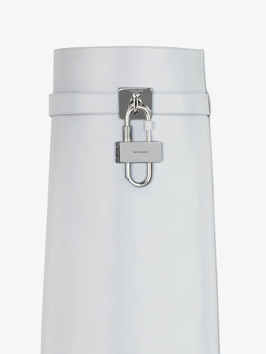 Donne Givenchy Stivali E Stivaletti | Stivali Shark Lock In Pelle Box Grigio