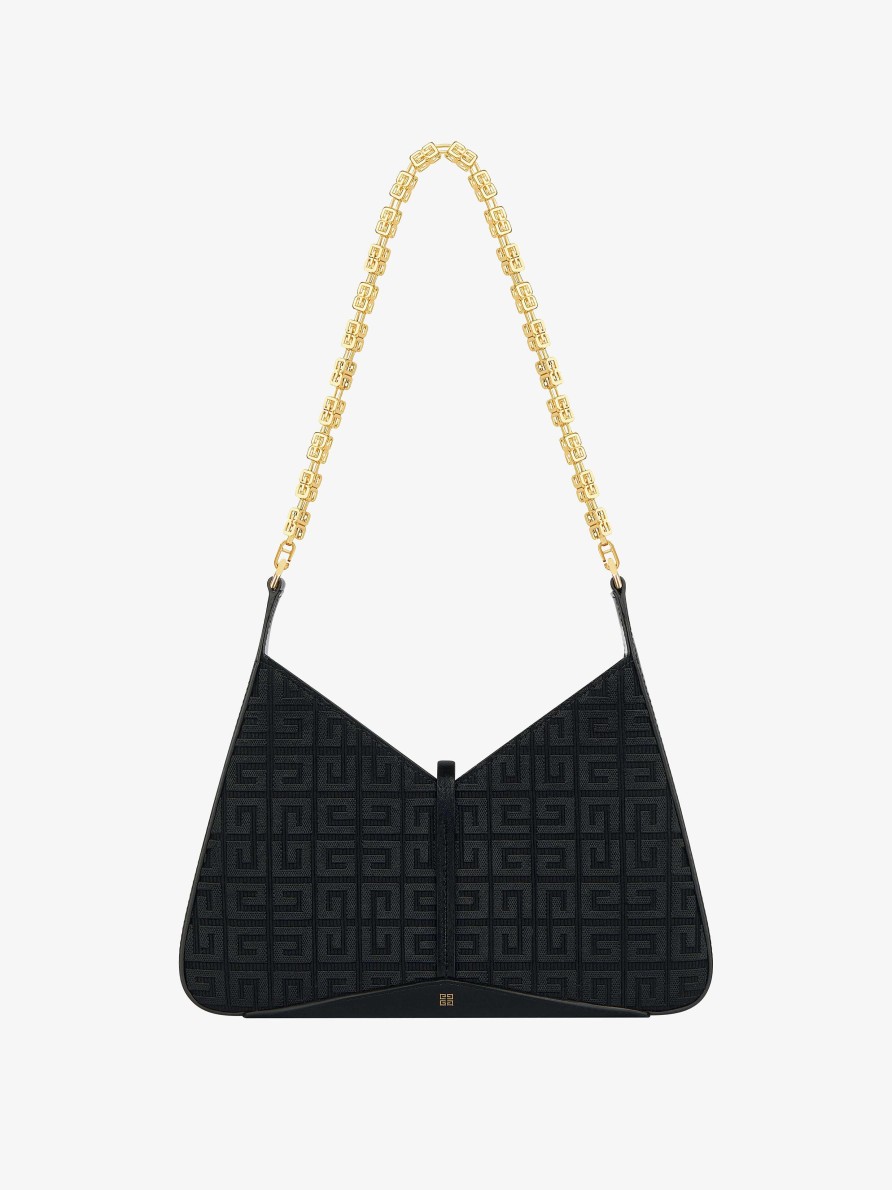 Donne Givenchy Borse A Tracolla | Borsa Piccola Ritagliata Con Ricamo 4G Con Catena Nero