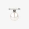 Donne Givenchy Gioielleria | Anello Perla In Metallo Con Cristalli Bianco/Argento