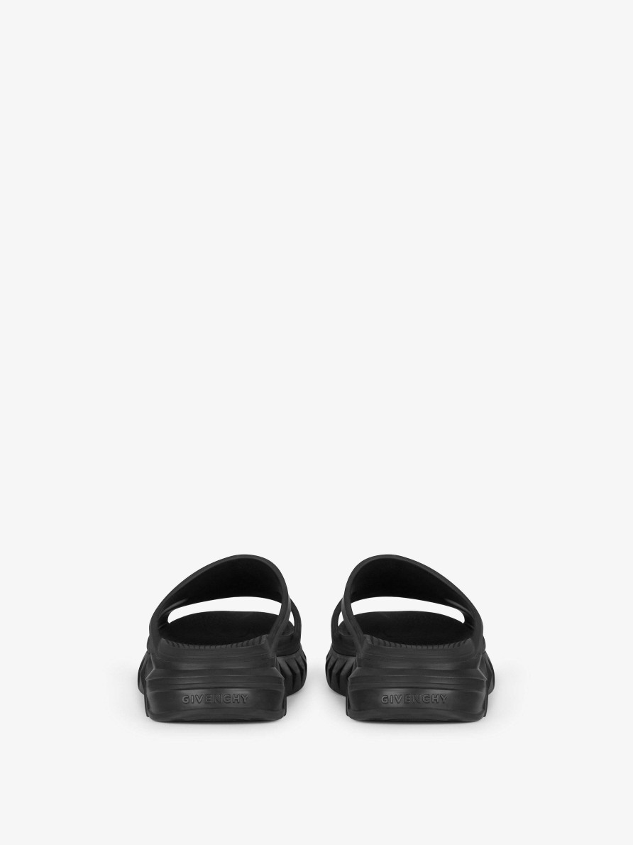 Uomini Givenchy Ciabatte E Sandali | Sandali Bassi Marshmallow In Gomma Nero