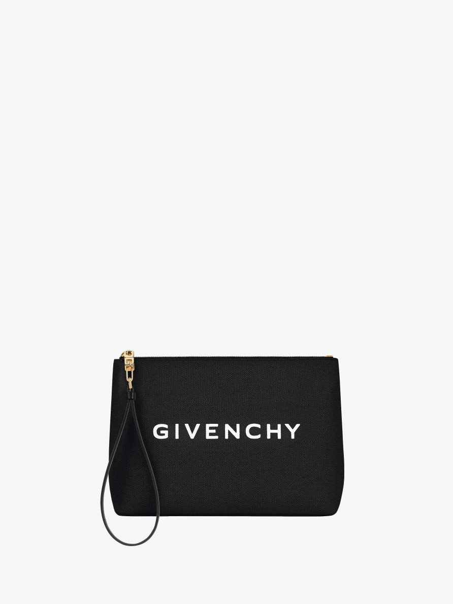 Donne Givenchy Piccola Pelletteria | Pochette Da Viaggio Givenchy In Tela Nero