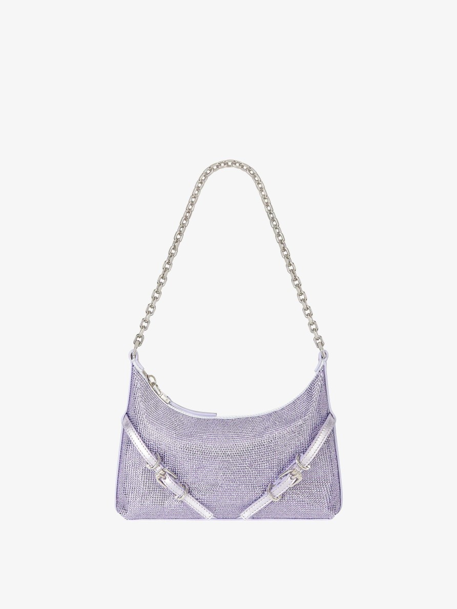 Donne Givenchy Voi | Borsa Voyou Party In Raso Con Strass Lavanda