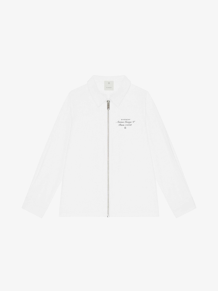 Uomini Givenchy Ragazzo (Da 4 A 12 Anni) | Camicia A Maniche Lunghe In Popeline Bianco