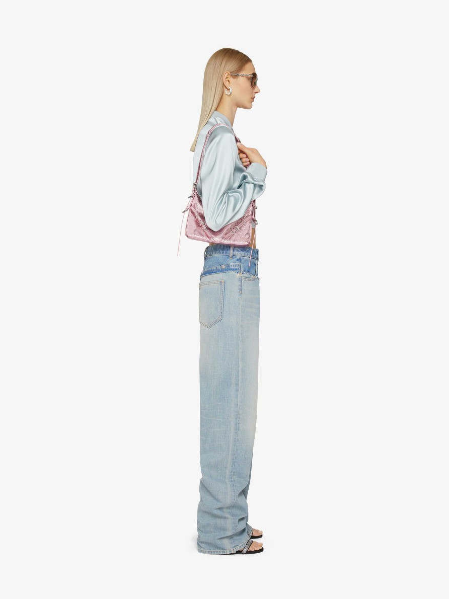 Donne Givenchy Pantaloni | Jeans Oversize In Denim Misto Blu Pallido