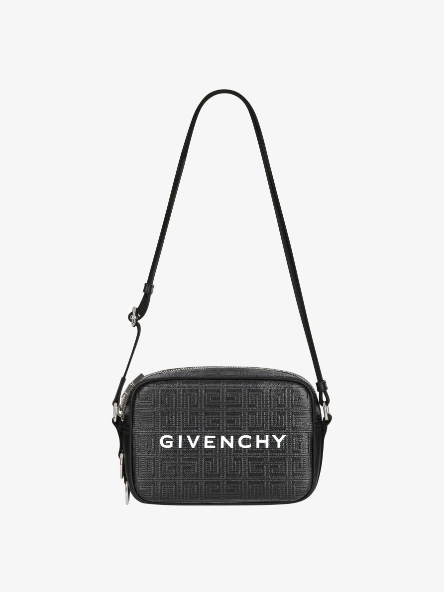 Uomini Givenchy Borse A Tracolla | Borsa Per Fotocamera G-Essentials In Tela Rivestita 4G Nero