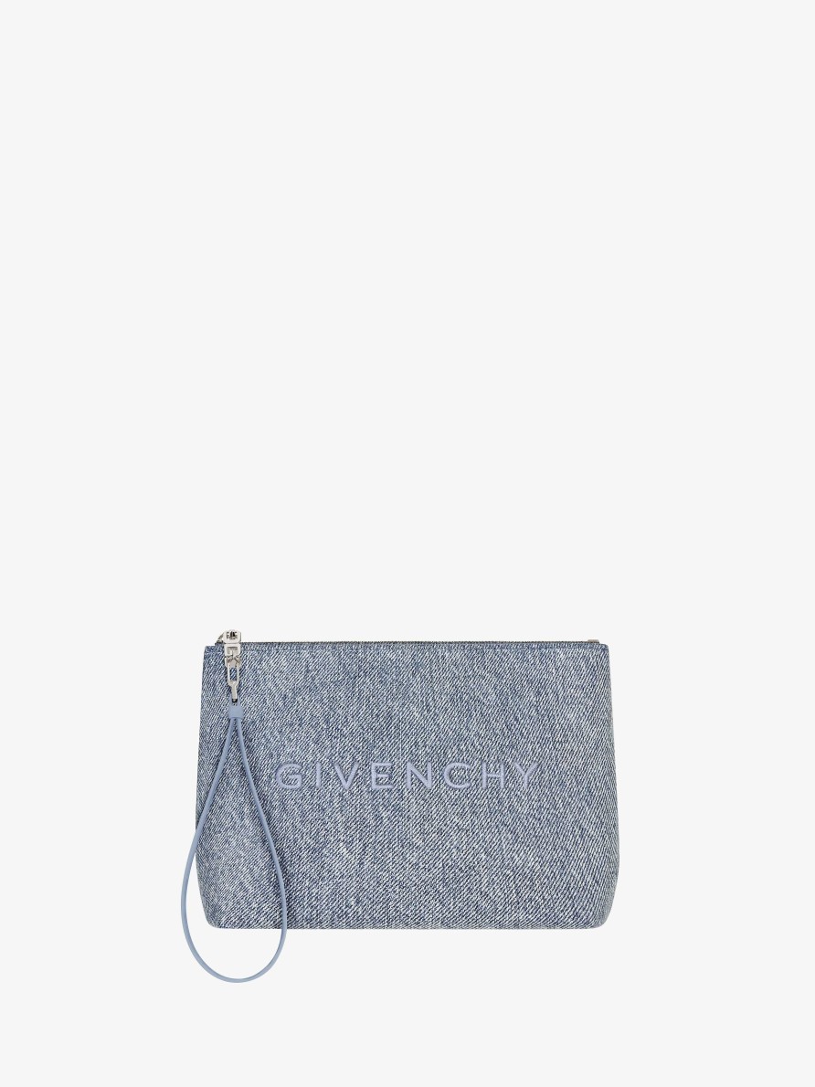 Donne Givenchy Piccola Pelletteria | Borsa Da Viaggio Givenchy In Denim Blu Medio