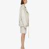 Donne Givenchy Capispalla E Giubbotti | Giubbotto Biker Oversize Voyou In Pelle Beige Naturale