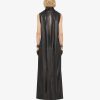 Donne Givenchy Vestiti | Abito In Pelle Con Lavalliere Nero