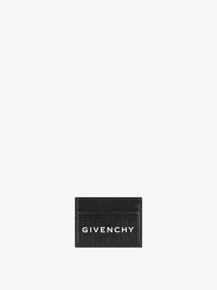 Donne Givenchy Piccola Pelletteria | Portacarte G-Cut In Tela Spalmata 4G E Pelle Nero